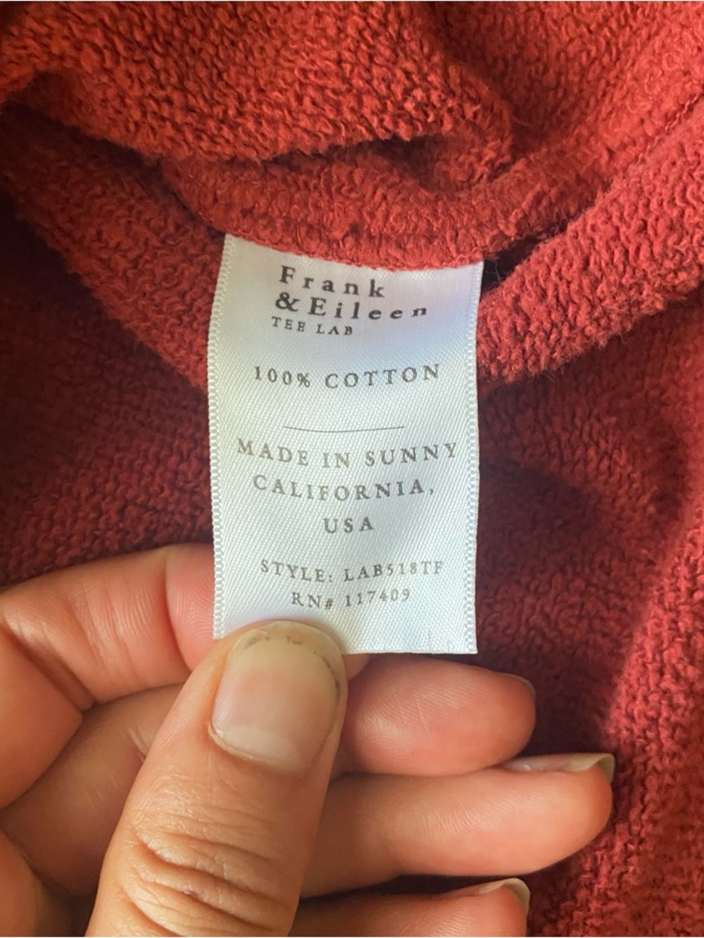 Frank & Eileen Anna Long-Sleeve Funnel Neck Triple Fleece Capelet Medium Red - Picture 5 of 9